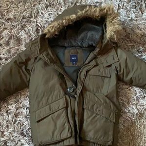 Gap kids army green winter coat